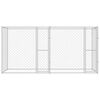 vidaXL Cușcă pentru câine Argintiu 400 x 200 x 200 cm Oțel Galvanizat