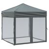 vidaXL Cort pliabil pentru petrecere, pereți laterali, antracit, 2x2 m