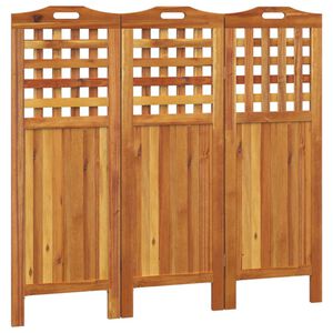 vidaXL Paravan de cameră 3 panouri 121,5x2x115 cm lemn masiv de acacia