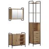 vidaXL Set dulap baie 3 buc. Stejar Artizanal 40 x 36 x 200,5 cm