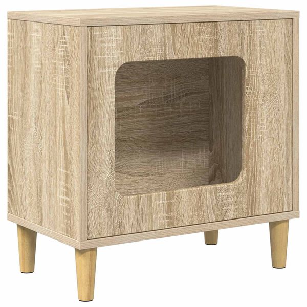 vidaXL Casa pentru pisici Sonoma 51 x 30 x 52 cm Lemn compozit