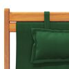 vidaXL Scaune de plajă pliante, 2 buc., verde, material textil