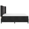 vidaXL Pat cu arcuri cu saltea cu headboard Negru 200 x 200 cm Catifea