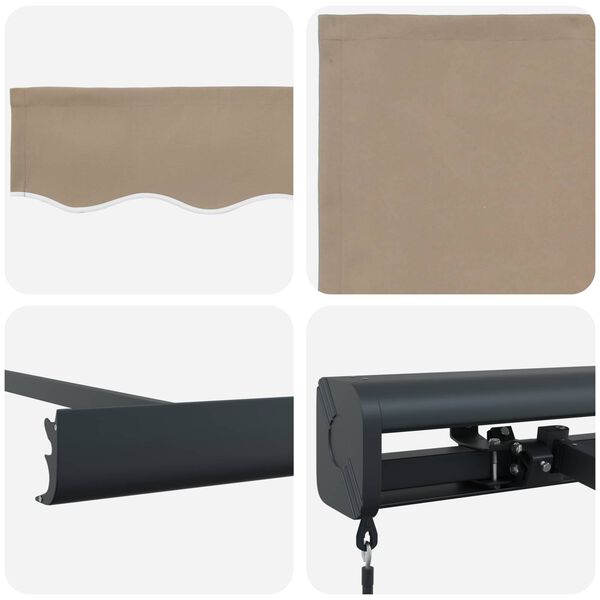 vidaXL Cortina Retractabilă Bej 300 x 250 cm Stofă și Metal