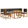vidaXL Set Bistro de Grădină 6 pcs Maro Lemn Solid de Acacia
