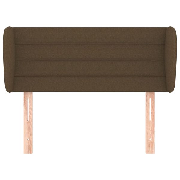 vidaXL Tăblie de pat cu aripioare maro &icirc;nchis 83x23x78/88 cm textil