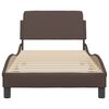 vidaXL Cadru de pat, Dover, maro, 90x200 cm, piele ecologică