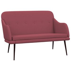 vidaXL Bancă, roșu vin, 110x76x80 cm, textil