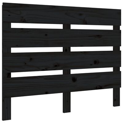vidaXL Tăblie de pat, negru, 90x3x80 cm, lemn masiv de pin