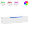 vidaXL Dulap TV de perete cu lumini LED, alb, 180x31x39,5 cm