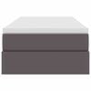 vidaXL Pat cu saltea și spațiu de depozitare cu saltea Gri 90 x 190 cm