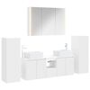 vidaXL Set de mobilier pentru baie 6 buc. Alb Lemn prelucrat și sticlă