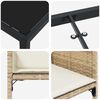 vidaXL Set de masă pentru grădină cu pernă 5 pcs Bej poliratan