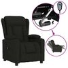 vidaXL Fotoliu rabatabil electric, negru, material textil