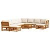 vidaXL Set mobilier grădină cu perne, 11 piese, lemn masiv acacia