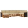 vidaXL Set de canapele de exterior 8 buc. natural
