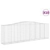 vidaXL Coșuri gabion arcuite 10 buc, 400x50x120/140cm, fier galvanizat