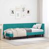 vidaXL Cadru de pat colțar cu headboard Turcoaz 80 x 200 cm Catifea