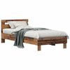vidaXL Cadru de pat Lemn vechi 98.5 x 200 cm Lemn prelucrat