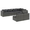 vidaXL Set mobilier de grădină cu perne, 7 piese,gri, poliratan