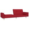 vidaXL Canapea extensibilă cu 2 locuri, 2 perne, roșu vin, catifea