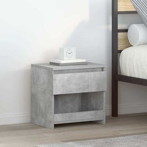 vidaXL Noptiere, 2 buc., gri beton, 40x30x39 cm, lemn prelucrat