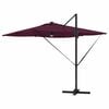vidaXL Parasol Roma Roșu 286 x 285 x 270 cm Aluminiu și poliester