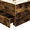 vidaXL Cadru de pat Stejar Afumat 150 x 200 cm Lemn prelucrat