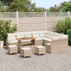 vidaXL Set de canapele pentru grădină cu pernă 13 pcs Bej Rattan poli