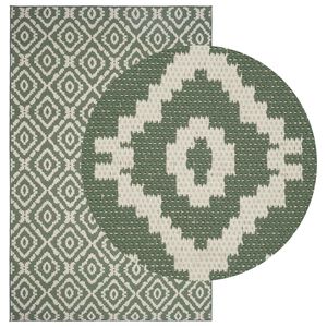 vidaXL Covor de zonă Natural și verde 160 x 230 cm PET