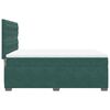 vidaXL Pat box spring cu saltea, verde &icirc;nchis, 140x190 cm, catifea