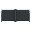 vidaXL Copertină laterală retractabilă, negru, 100 x 600 cm