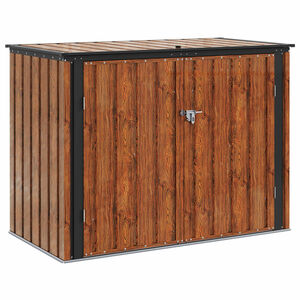 vidaXL Cutie de depozitare pentru grădină Maro 151,5 x 82 x 110,5 cm