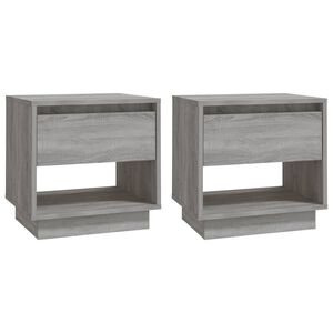 vidaXL Noptiere, stejar gri sonoma, 2 buc., 45x34x44 cm, PAL