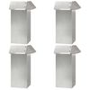 vidaXL Gard pentru melci 4 buc. 13,5 x 13,5 x 25 cm Oţel inoxidabil