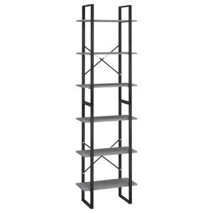 vidaXL Raft de depozitare, gri, 60x30x210 cm, lemn masiv de pin
