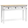 vidaXL Masă laterală Corona Alb 114 x 34,5 x 73 cm Lemn de pin masiv