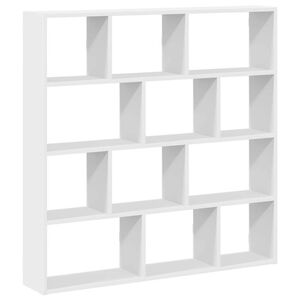 vidaXL Raft cubic de perete cu 12 compartimente alb lemn prelucrat