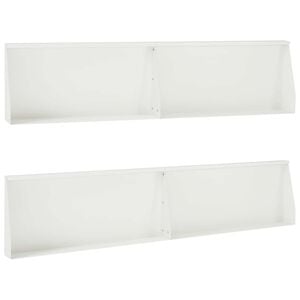 vidaXL Zid de sprijin 4 buc. 100 x 12 x 30 cm Oțel Alb