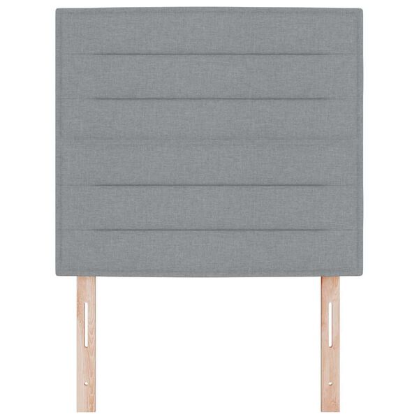 vidaXL Tăblie cap cu headboard Gri deschis 90 cm Piele artificială