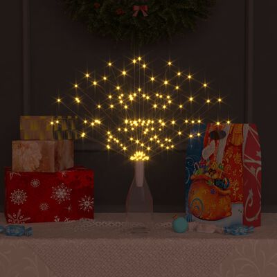 vidaXL Lampă cu artificii de Crăciun, 140 LED-uri, alb cald, 20 cm