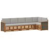 vidaXL Set de canapele de exterior 5 buc. Natural și gri deschis