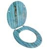vidaXL Scaun WC cu capac, MDF, model lemn vechi