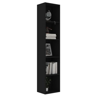 vidaXL Bibliotecă, negru, 40x30x189 cm, PAL
