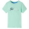 vidaXL Tricou pentru copii cu m&acirc;neci scurte verde deschis 92
