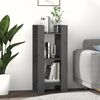 vidaXL Bibliotecă/Separator cameră, gri, 41x35x91 cm, lemn masiv pin