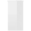 vidaXL Birou, alb extralucios, 80 x 40 x 75 cm, lemn prelucrat