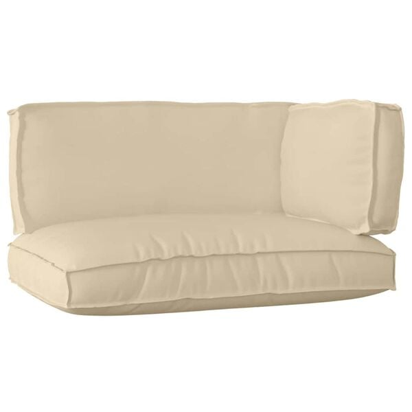 vidaXL Set de perne pentru palet 3 pcs Bej Material Oxford