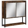 vidaXL Dulap baie cu oglindă stejar fumuriu 60x16x60 cm lemn compozit
