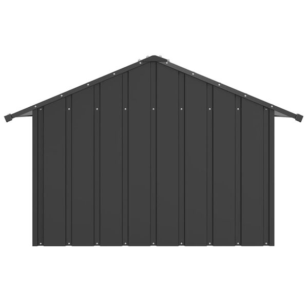 vidaXL Casă pentru c&acirc;ini cu acoperiș 83x130x85 cm oțel galvanizat